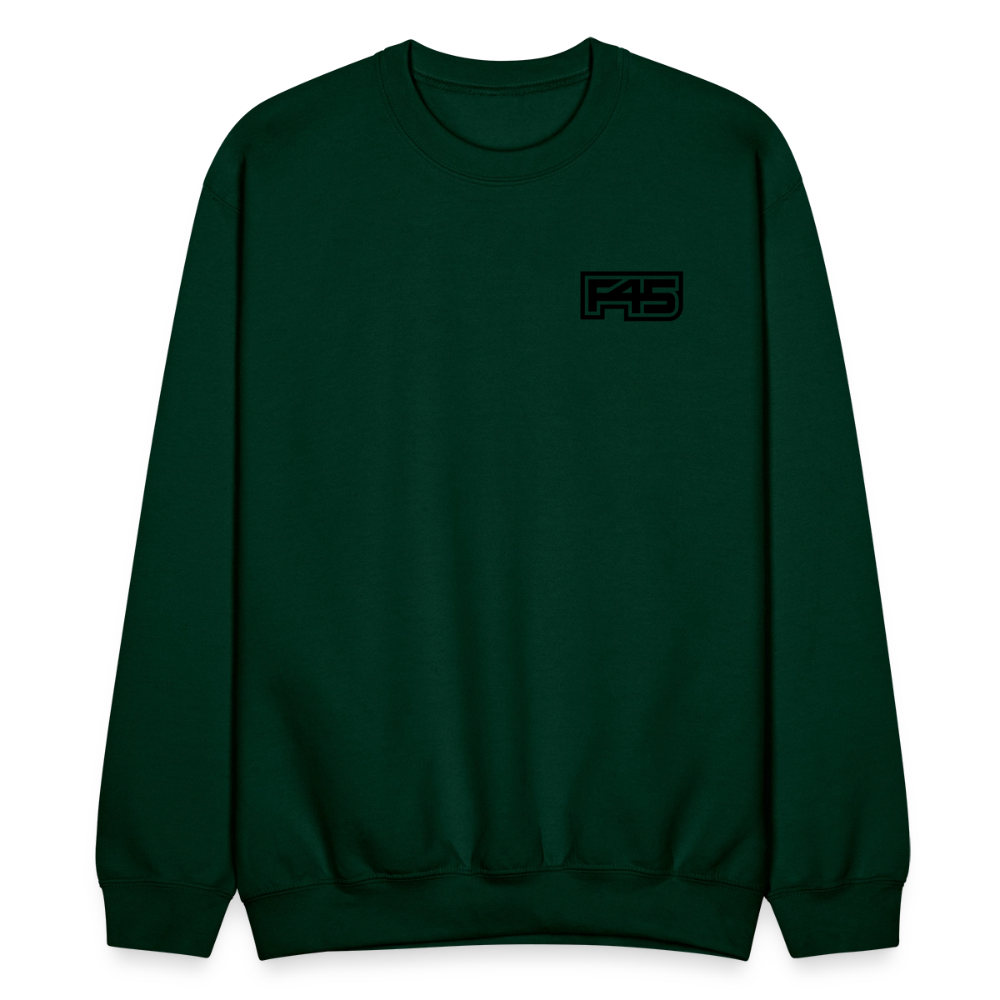 Unisex F45 Crewneck - Small Black Logo - forest green