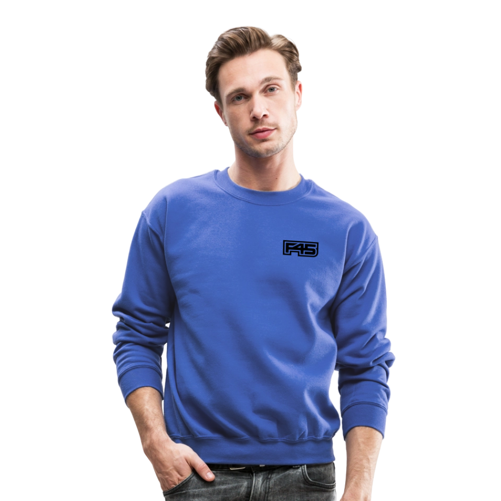 Unisex F45 Crewneck - Small Black Logo - royal blue