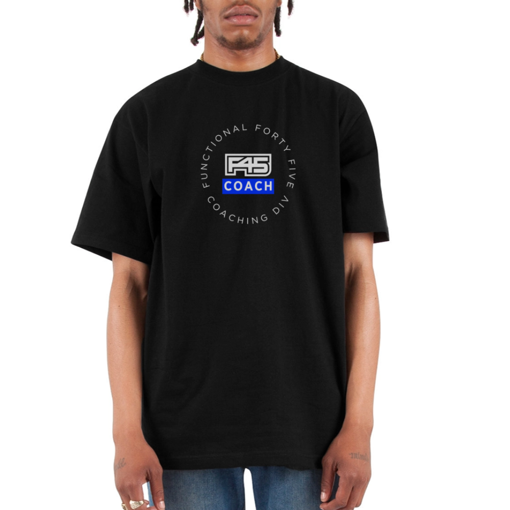 F45 Oversized Coach T-Shirt - black