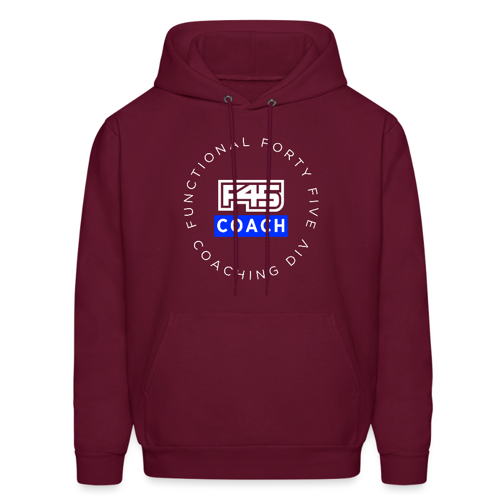 Men's Coach Hoodie - burgundy