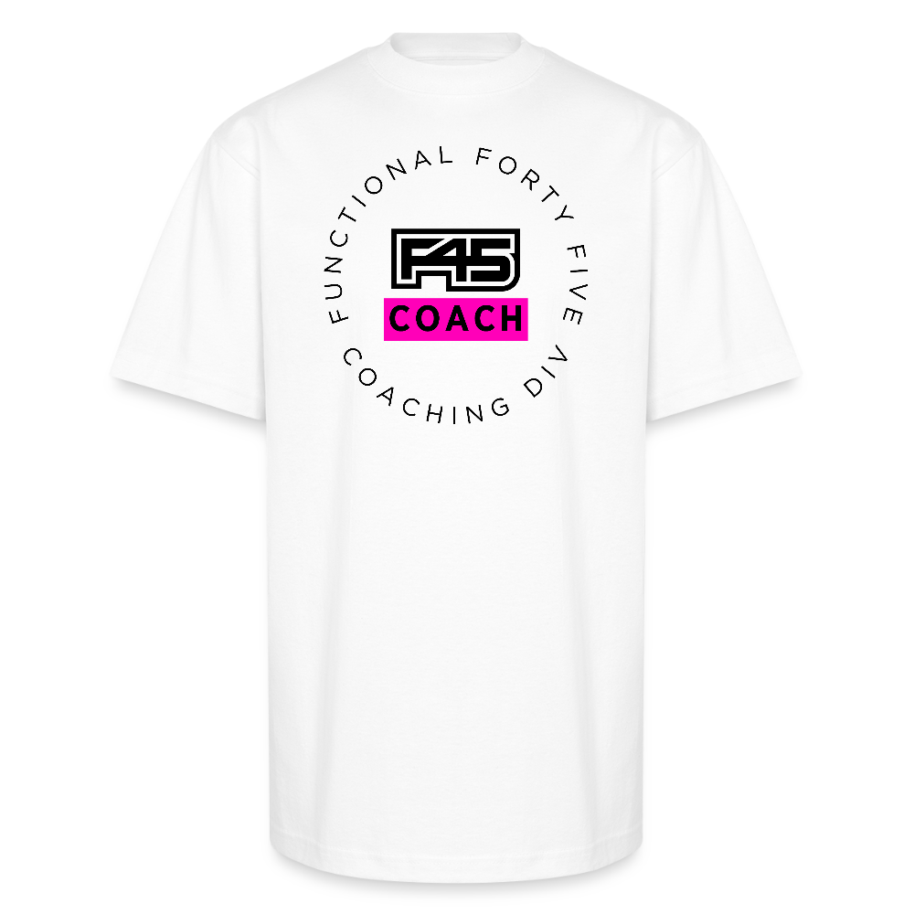 F45 Oversized Coach T-Shirt (Pink/Black) - white