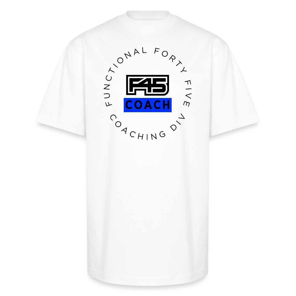F45 Oversized Coach T-Shirt (Blue) - white