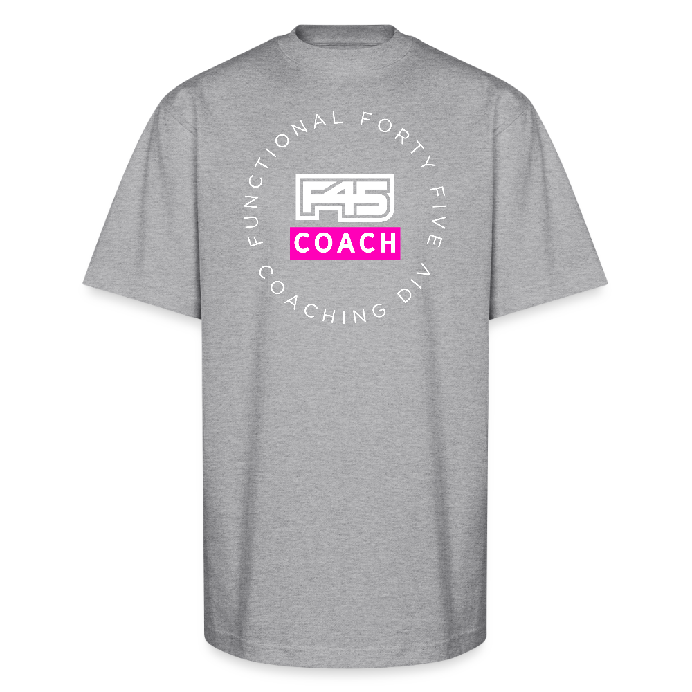 Unisex Oversized Coach T-Shirt (Pink) - heather gray