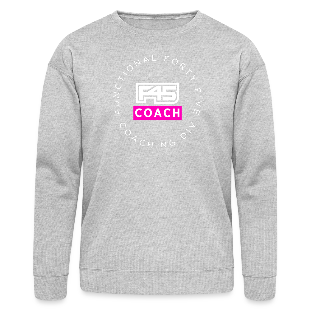 F45 Bella + Canvas Coach Sweatshirt (Pink) - heather gray