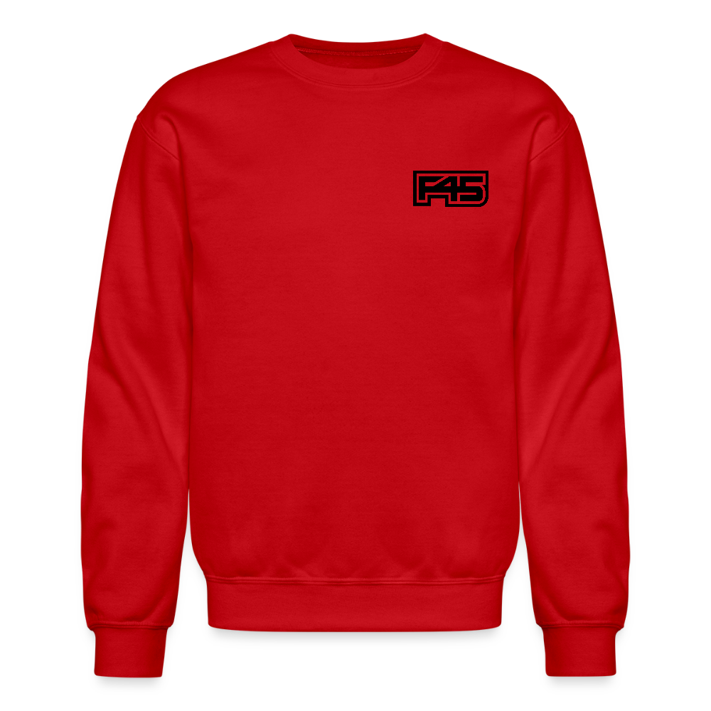 Unisex F45 Crewneck - Small Black Logo - red