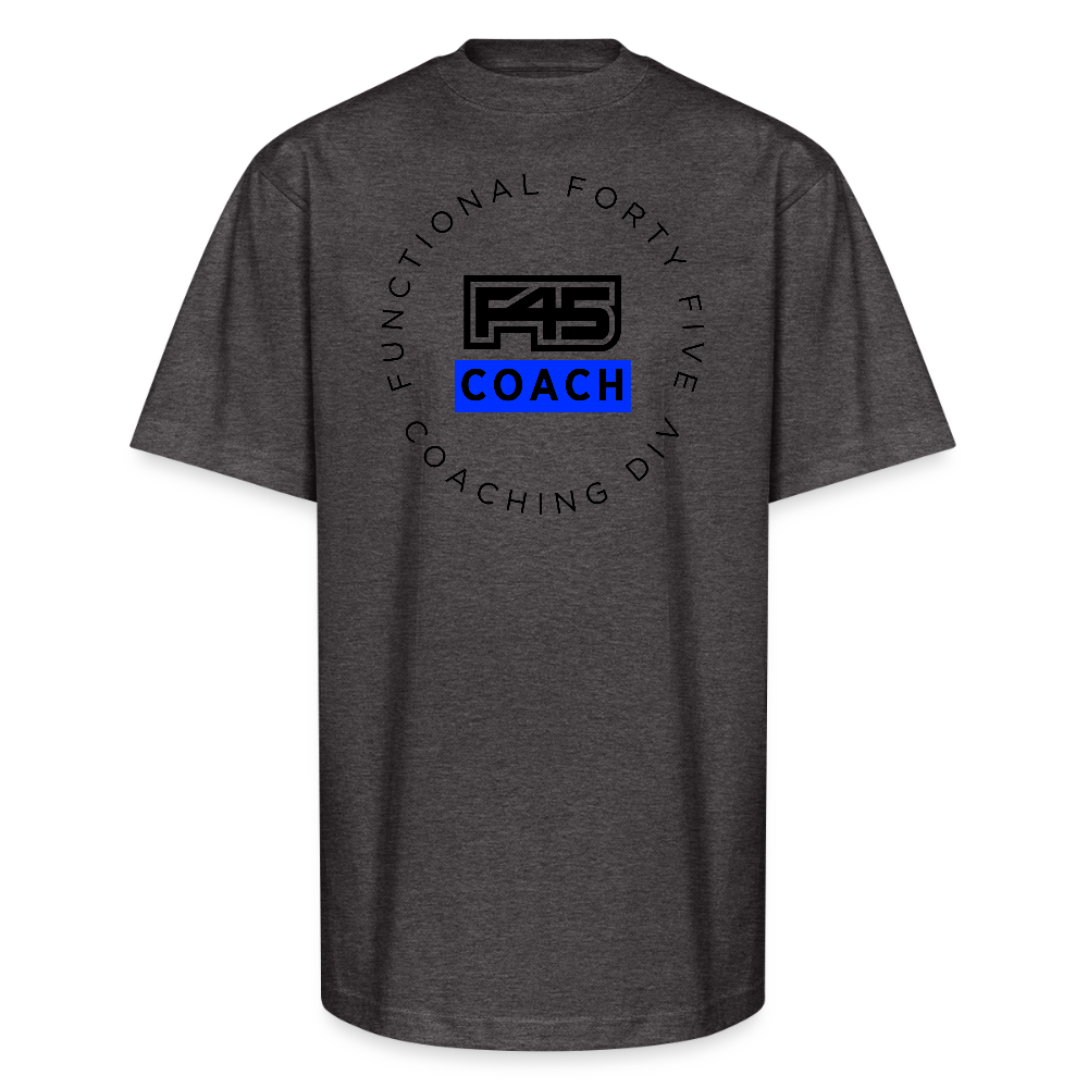 F45 Oversized Coach T-Shirt (Blue) - charcoal grey