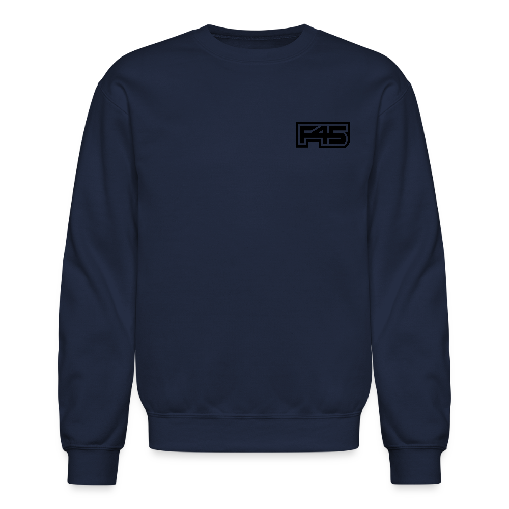 Unisex F45 Crewneck - Small Black Logo - navy