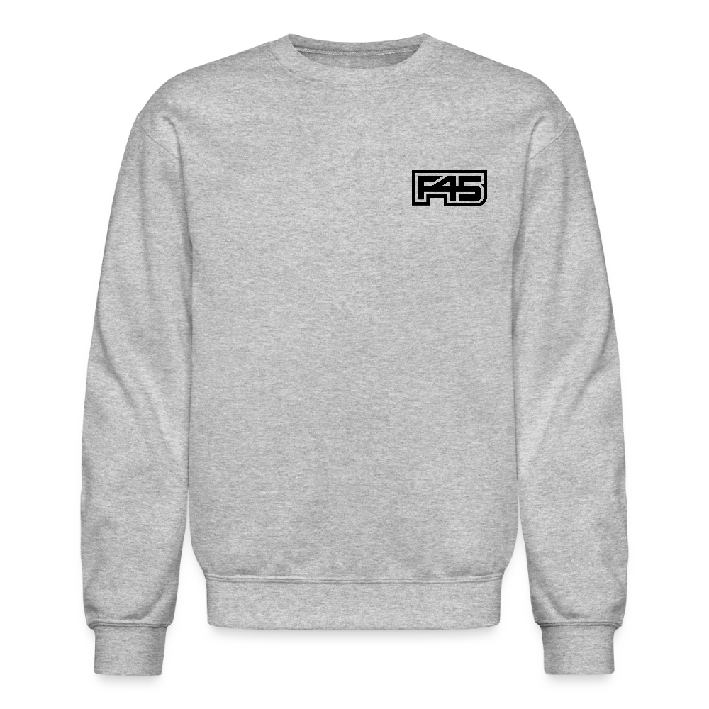 Unisex F45 Crewneck - Small Black Logo - heather gray