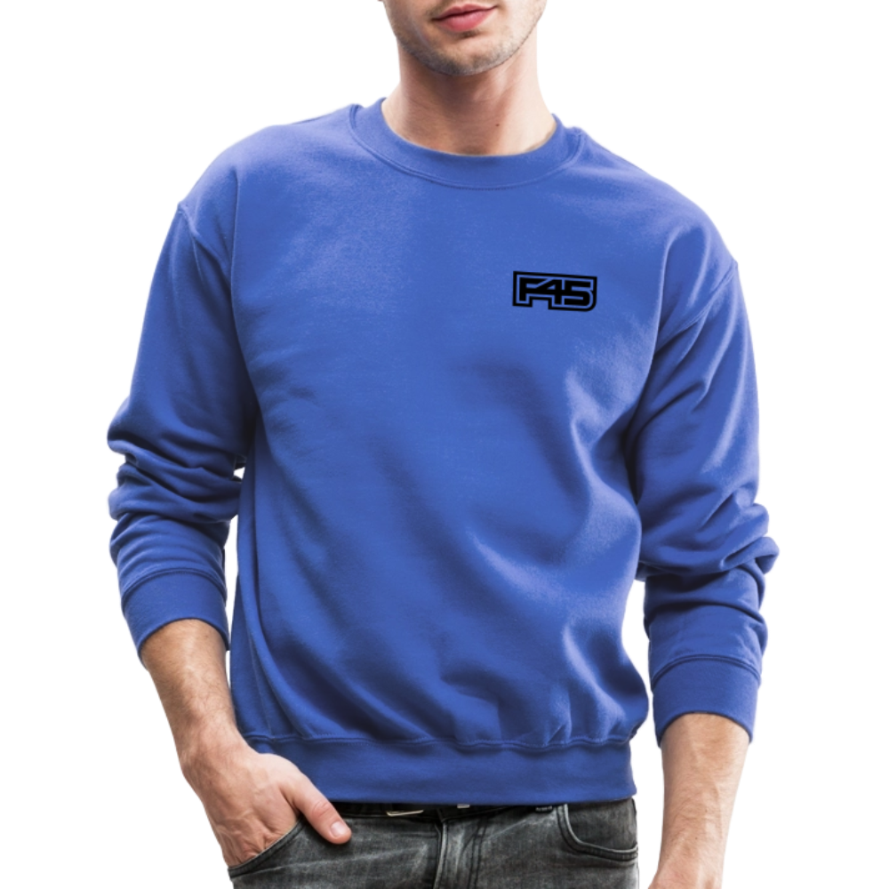 Unisex F45 Crewneck - Small Black Logo - royal blue