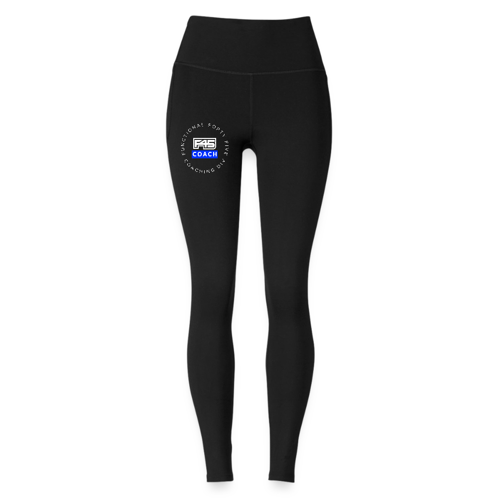 F45 Under Armour Women's Coach Leggings (Blue) - black