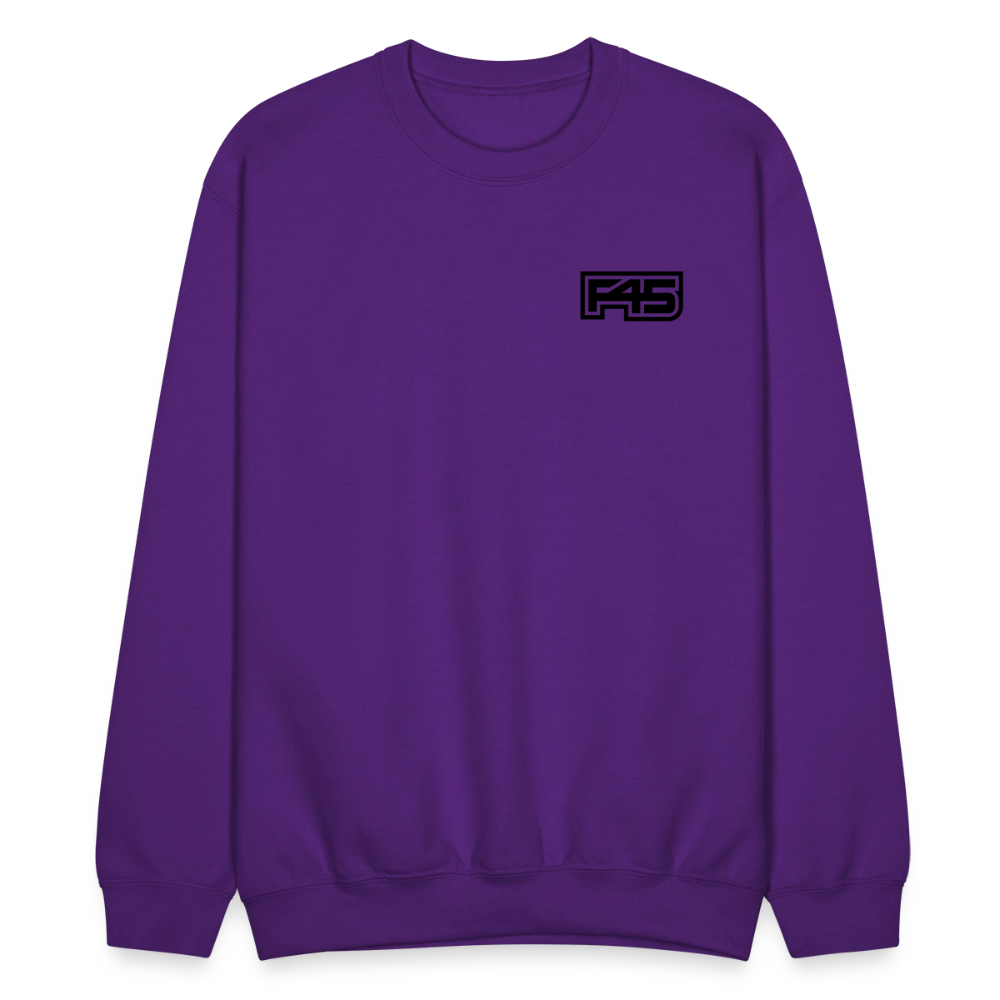 Unisex F45 Crewneck - Small Black Logo - purple
