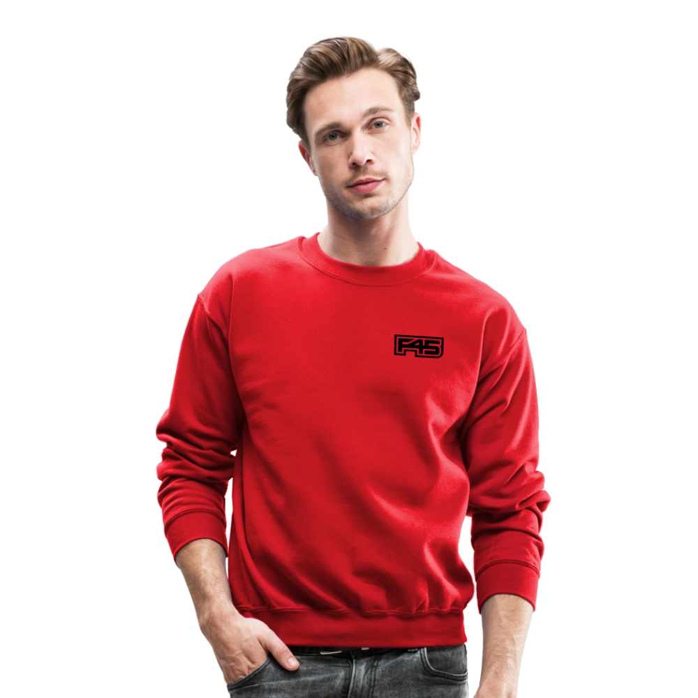 Unisex F45 Crewneck - Small Black Logo - red