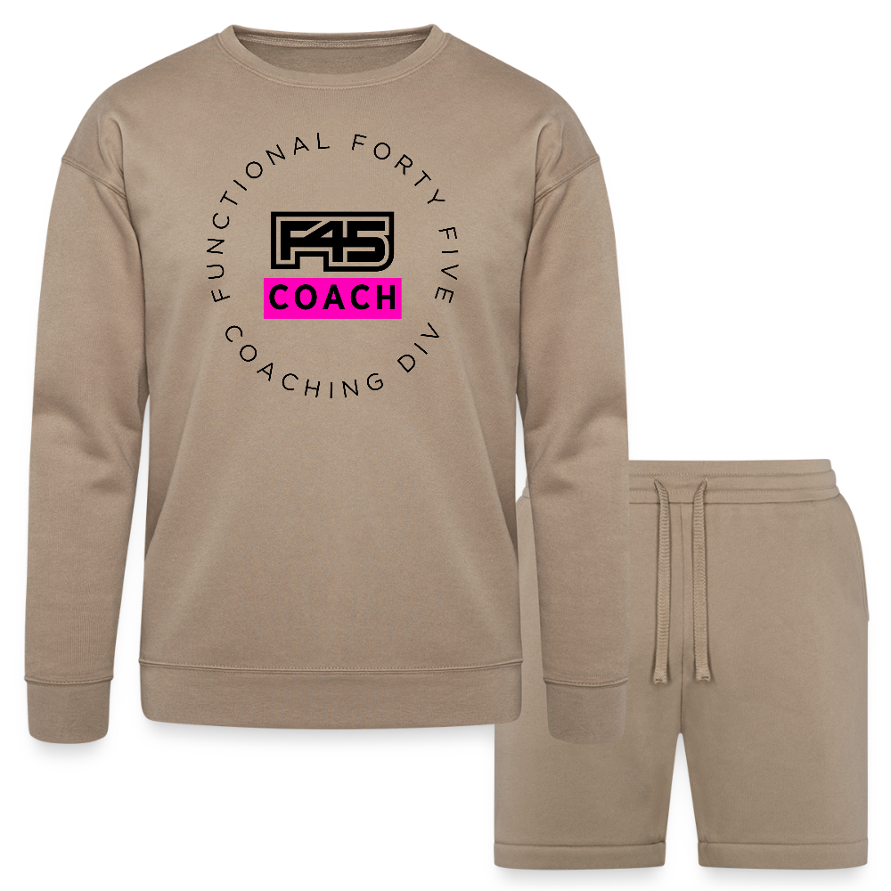 Unisex Coach Sweatshirt & Short Set Bella + Canvas (2 colors) - tan