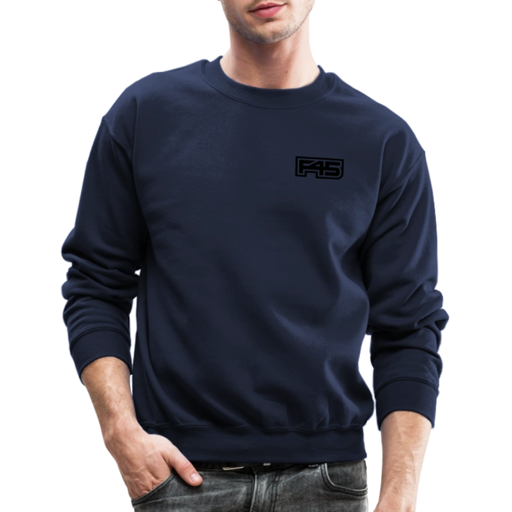 Unisex F45 Crewneck - Small Black Logo - navy