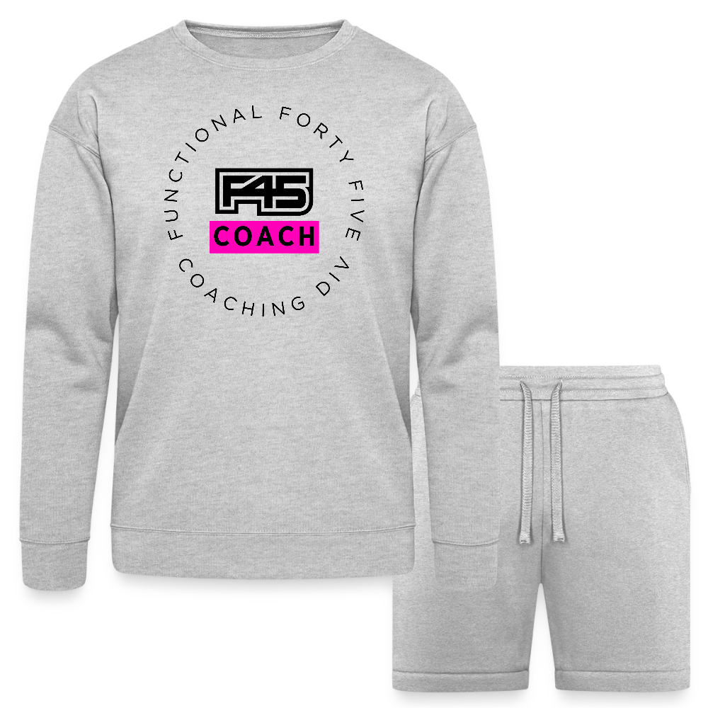 Unisex Coach Sweatshirt & Short Set Bella + Canvas (2 colors) - heather gray
