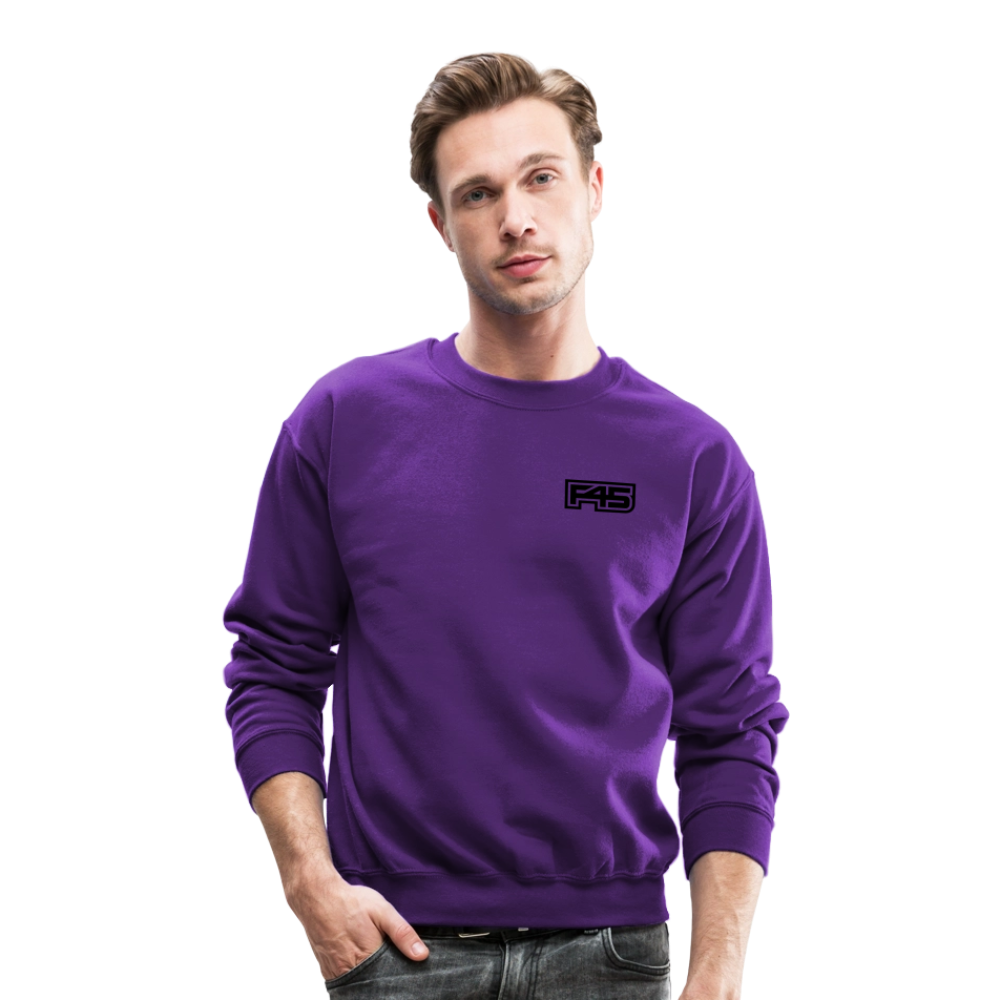 Unisex F45 Crewneck - Small Black Logo - purple