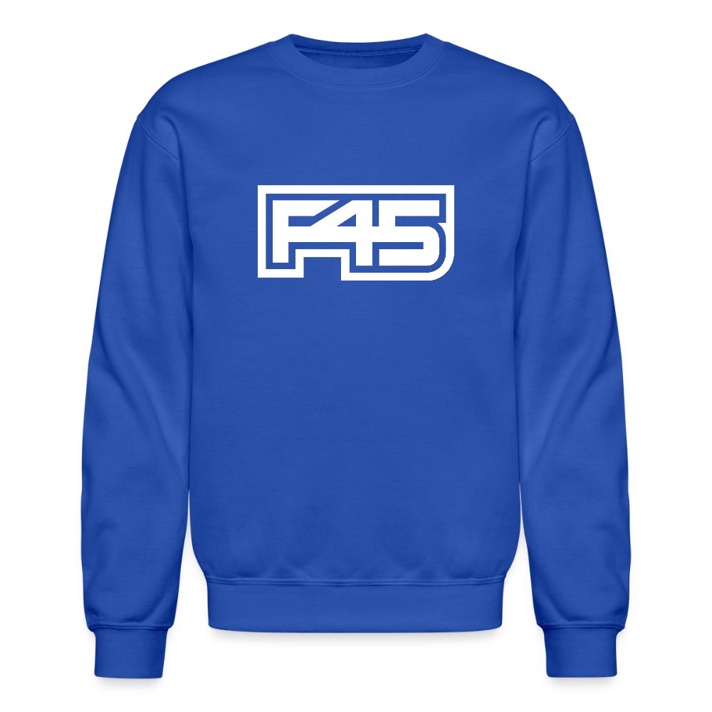 Unisex F45 Crewneck - White Logo - royal blue