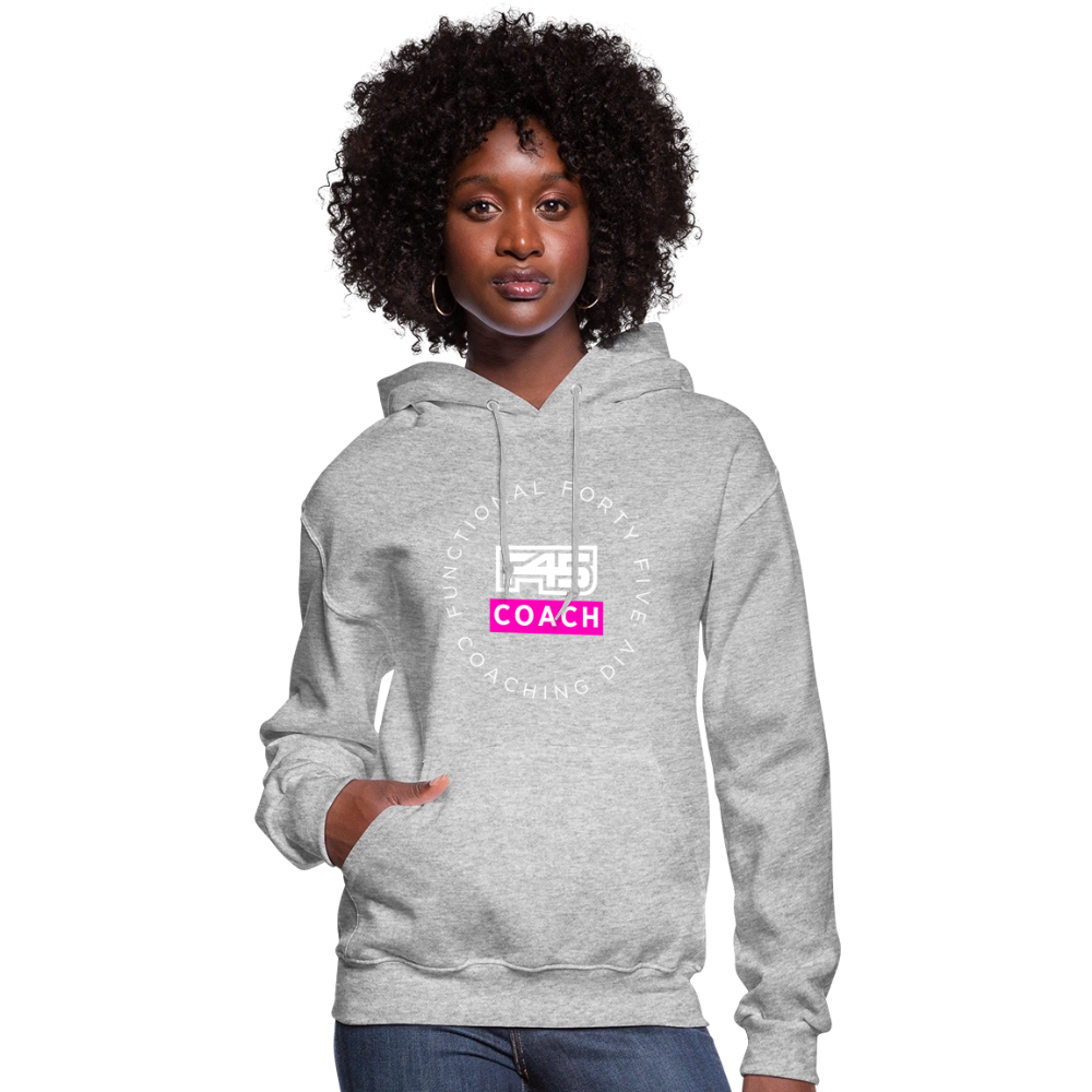 Women's Coach Hoodie (Pink) - heather gray