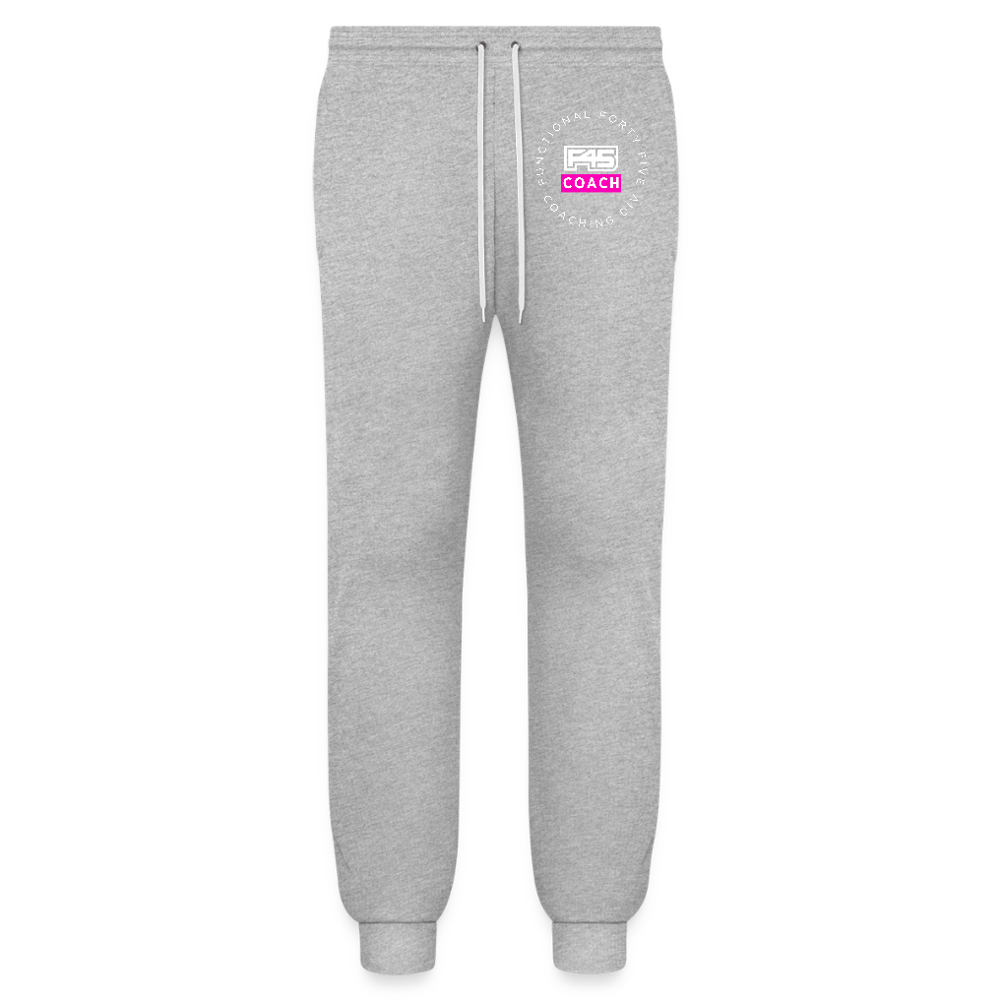 F45 Bella + Canvas Coach Joggers (Pink) - heather gray