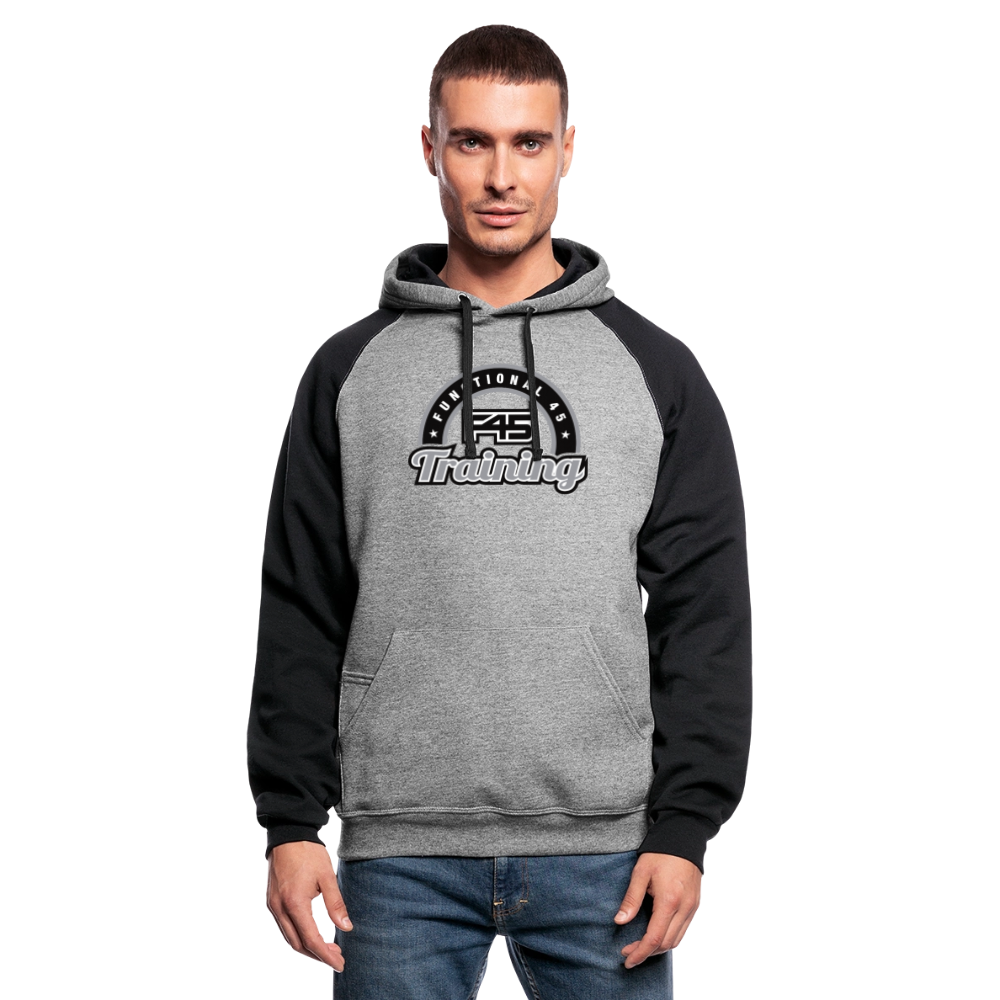 Unisex Black & White Heritage Hoodie - heather gray/black