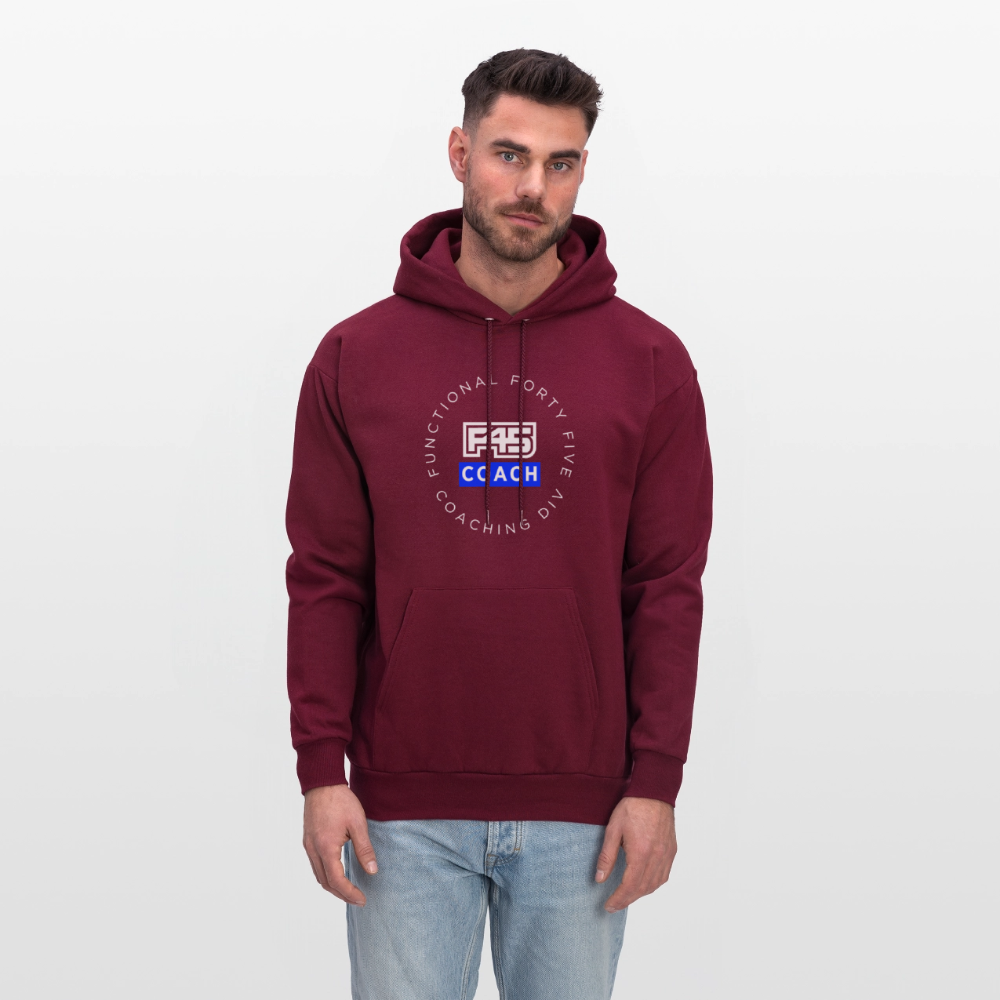 Men's Coach Hoodie - burgundy