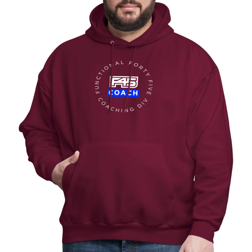 Men's Coach Hoodie - burgundy