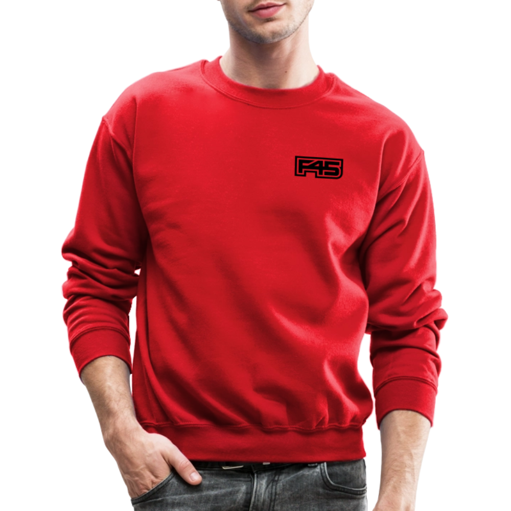 Unisex F45 Crewneck - Small Black Logo - red