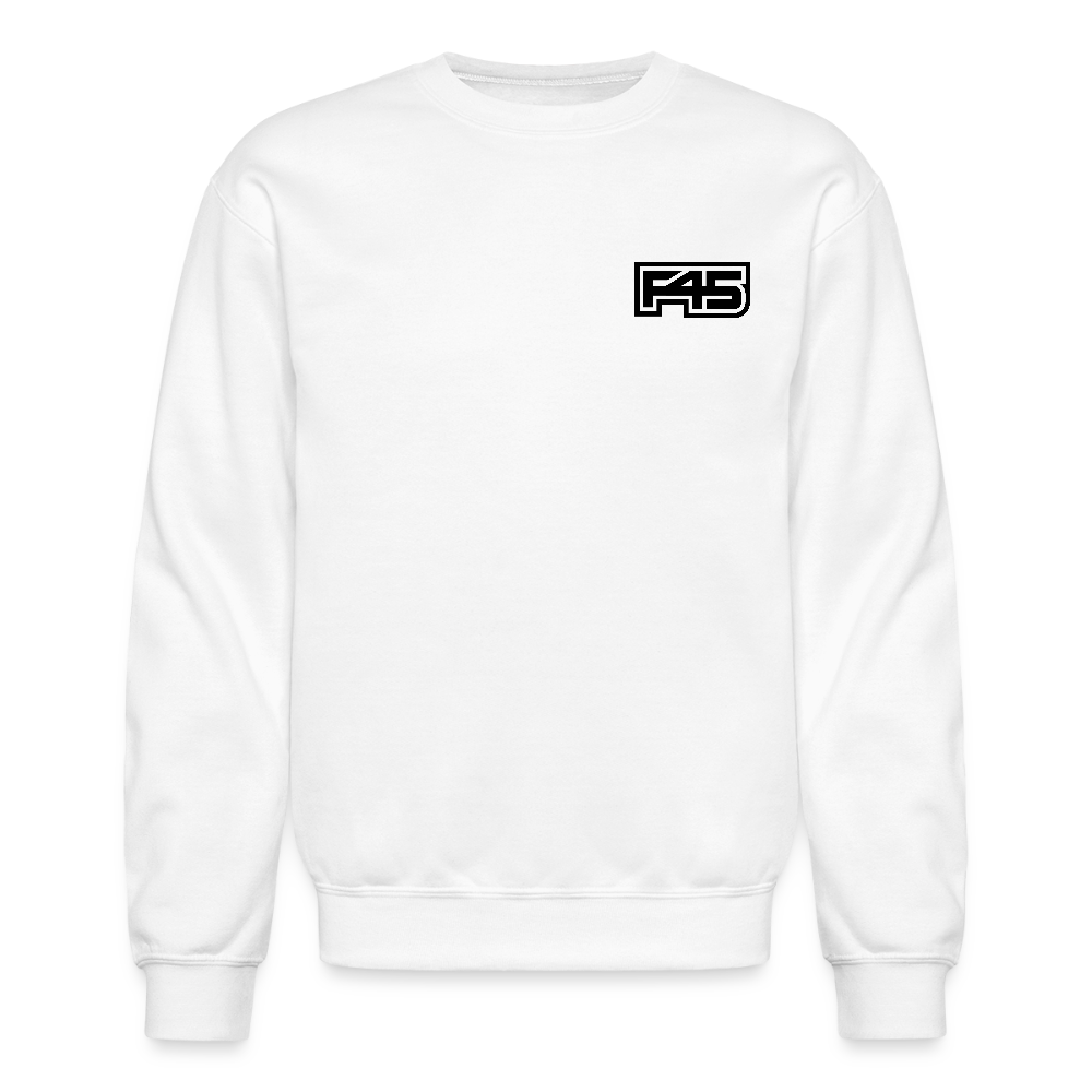 Unisex F45 Crewneck - Small Black Logo - white