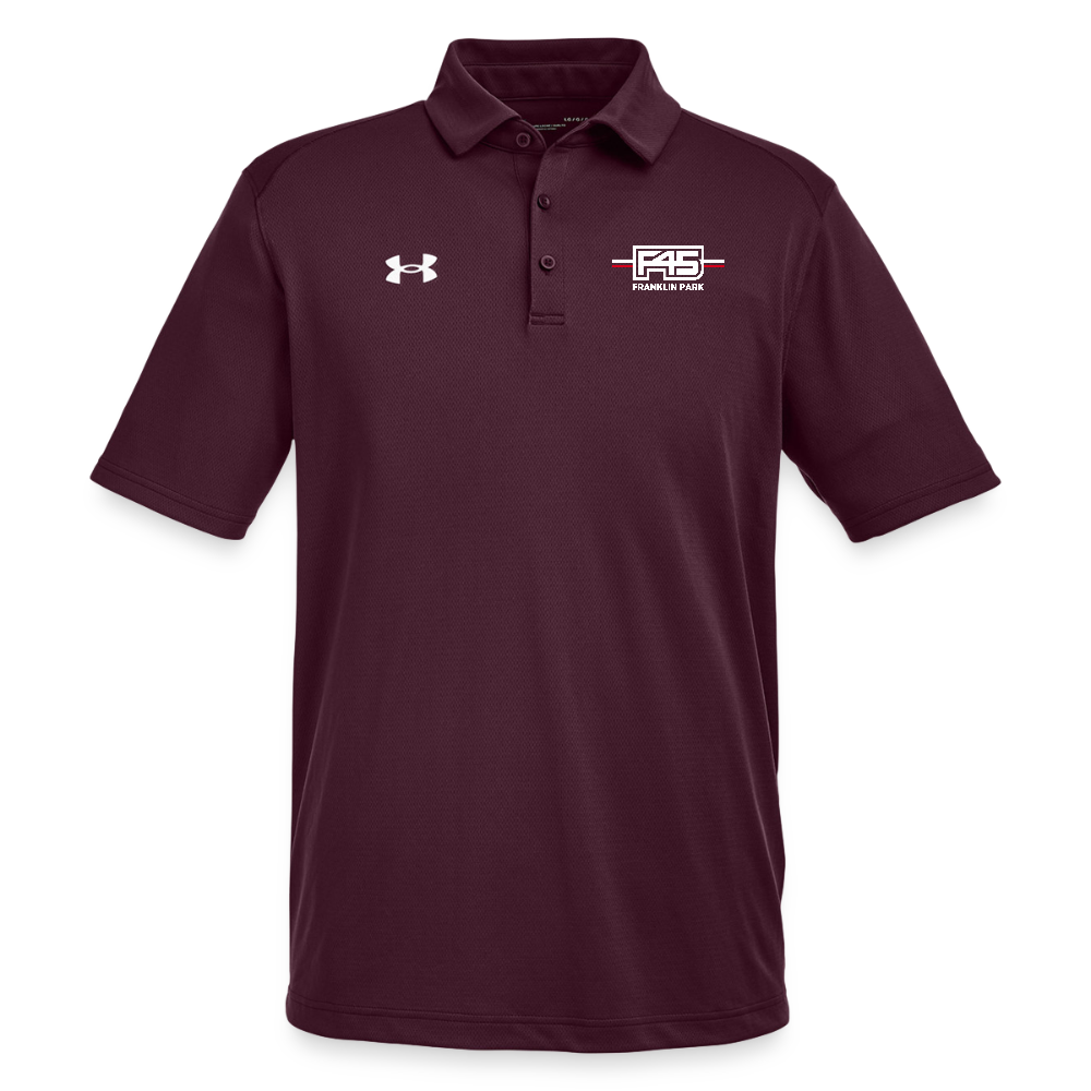 Men's Team Polo - maroon/white