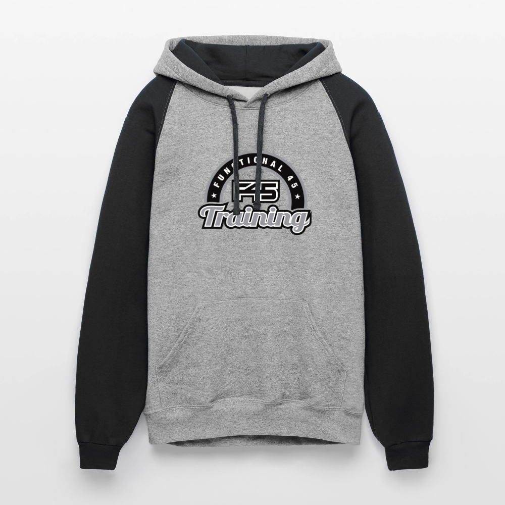 Unisex Black & White Heritage Hoodie - heather gray/black