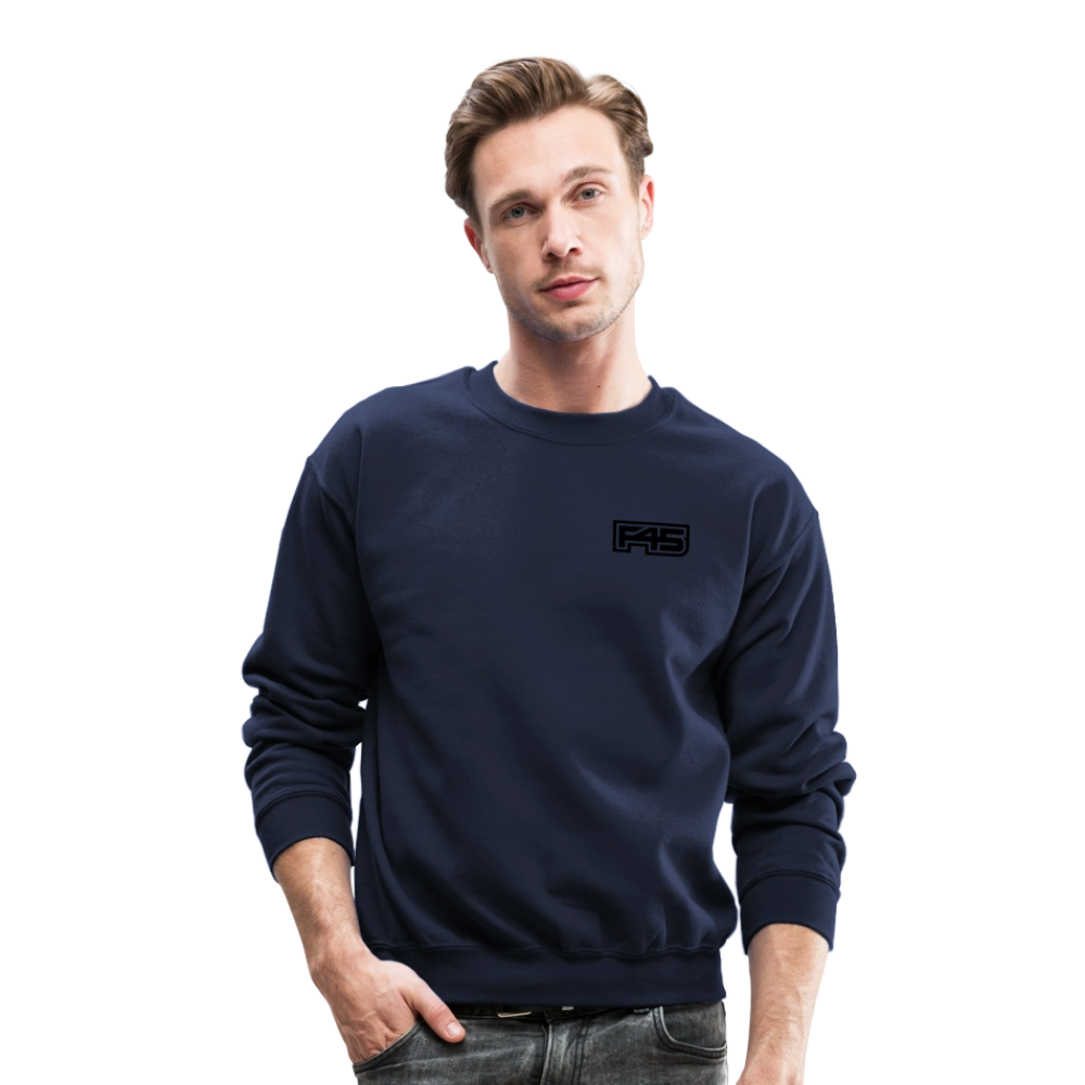 Unisex F45 Crewneck - Small Black Logo - navy