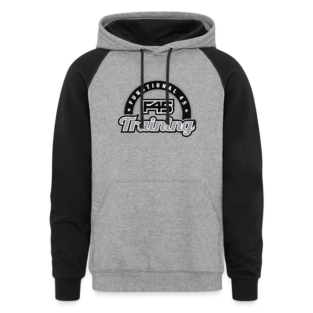 Unisex Black & White Heritage Hoodie - heather gray/black