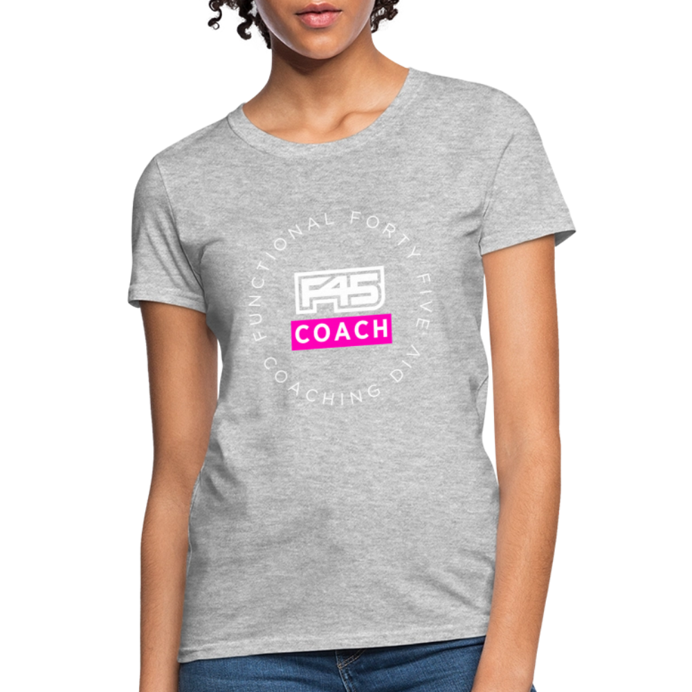 Women's Coach T-Shirt (Pink) - heather gray