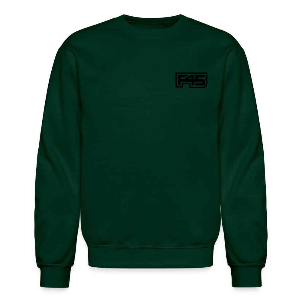 Unisex F45 Crewneck - Small Black Logo - forest green