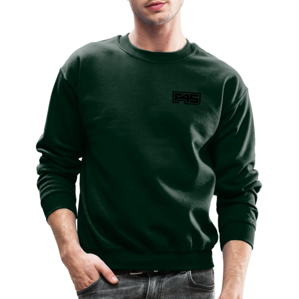 Unisex F45 Crewneck - Small Black Logo - forest green