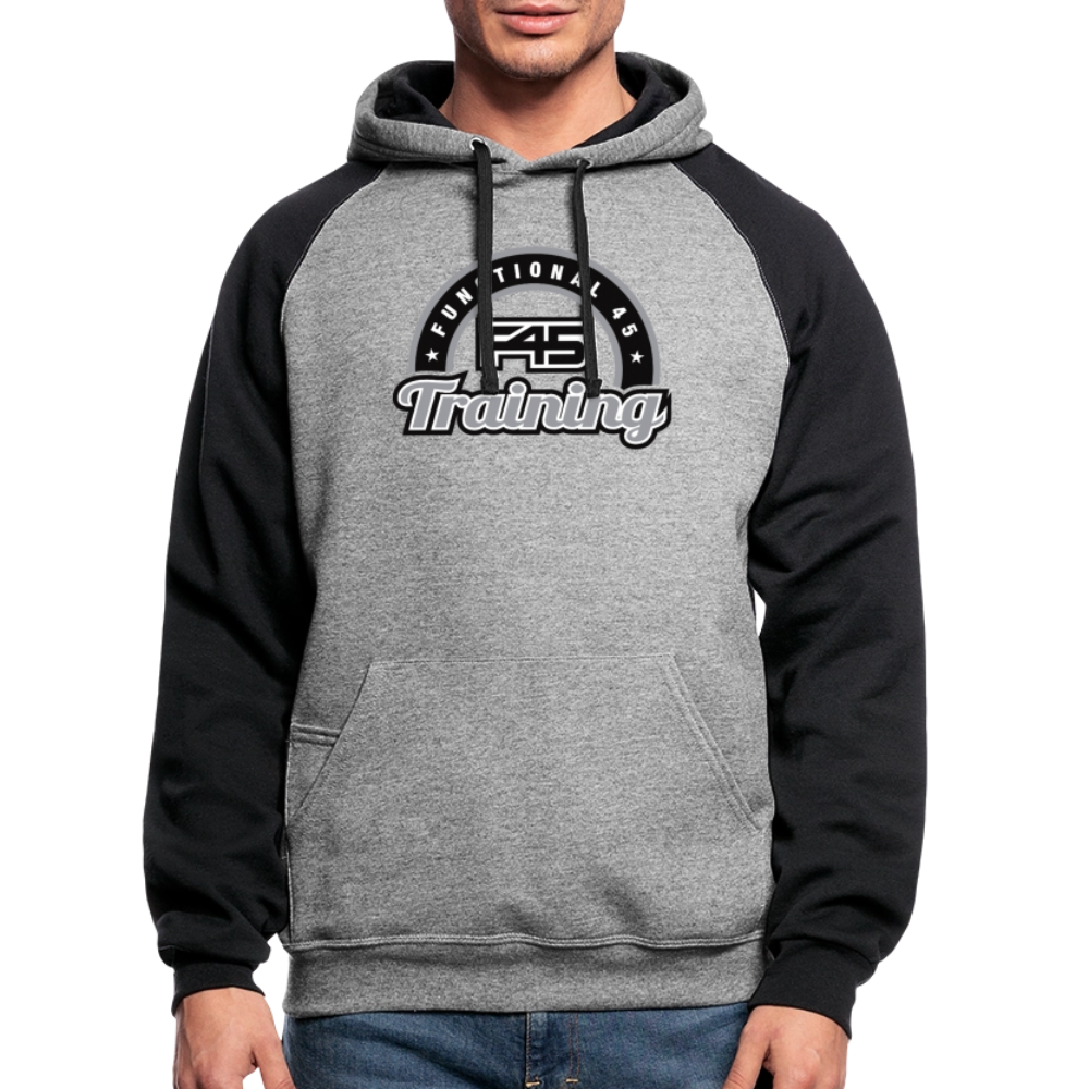 Unisex Black & White Heritage Hoodie - heather gray/black