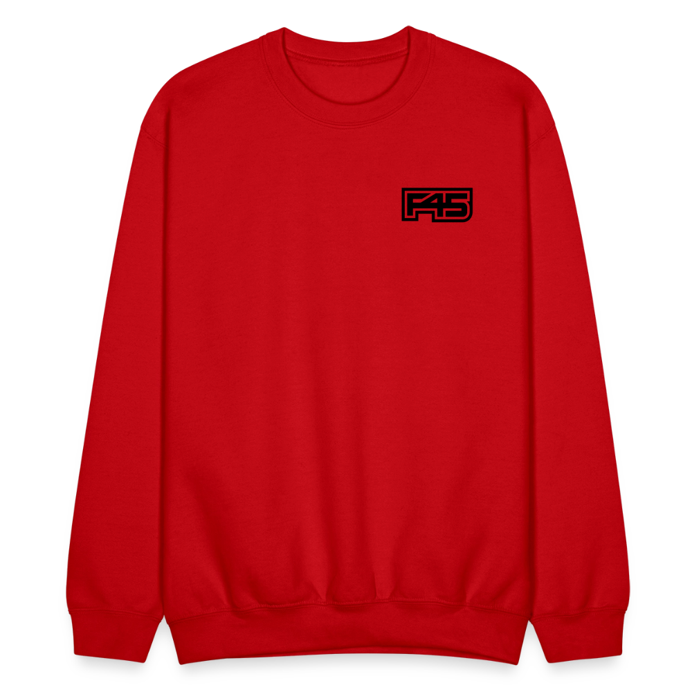 Unisex F45 Crewneck - Small Black Logo - red