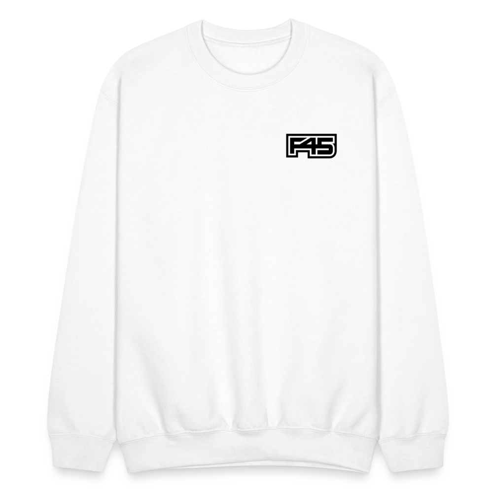 Unisex F45 Crewneck - Small Black Logo - white