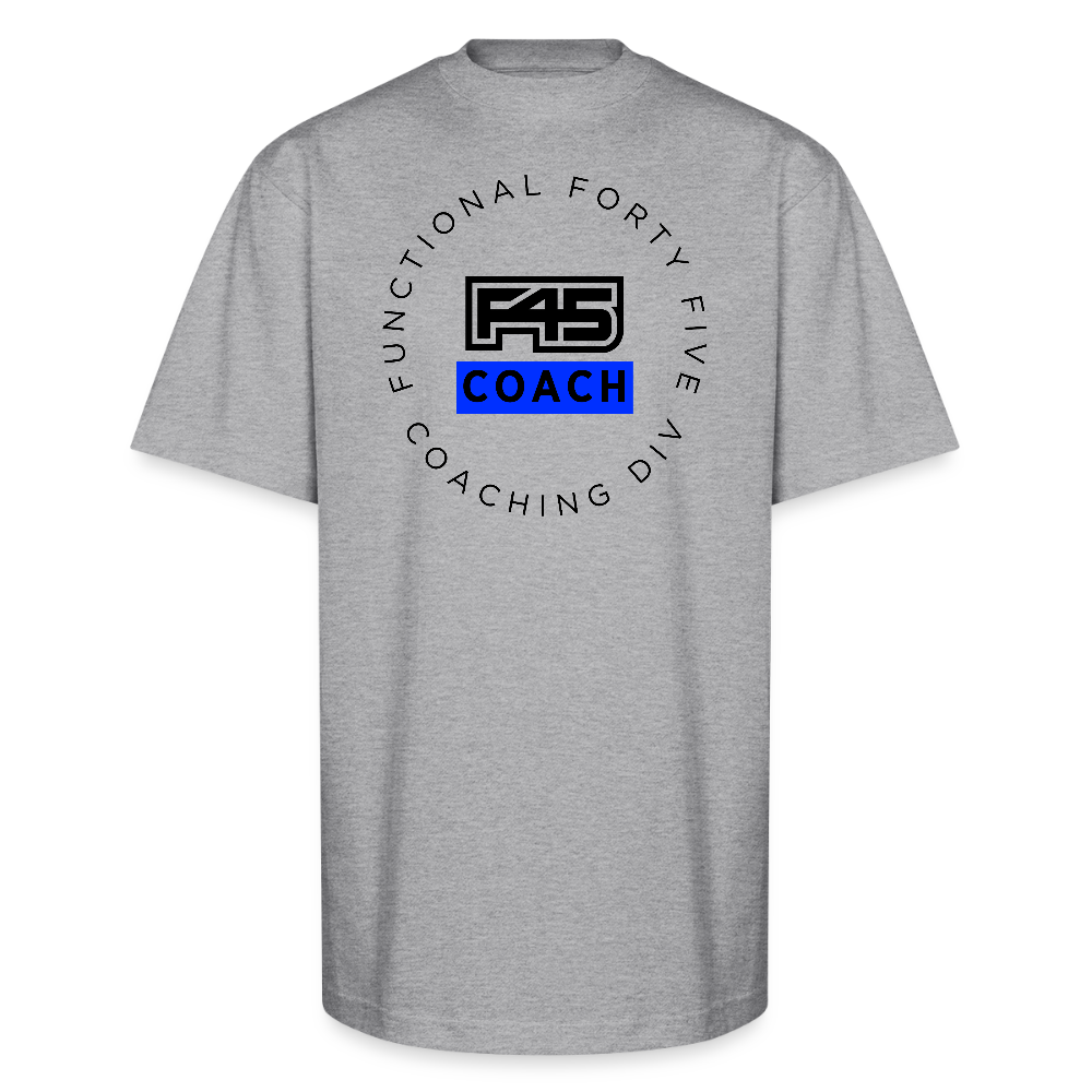 F45 Oversized Coach T-Shirt (Blue) - heather gray