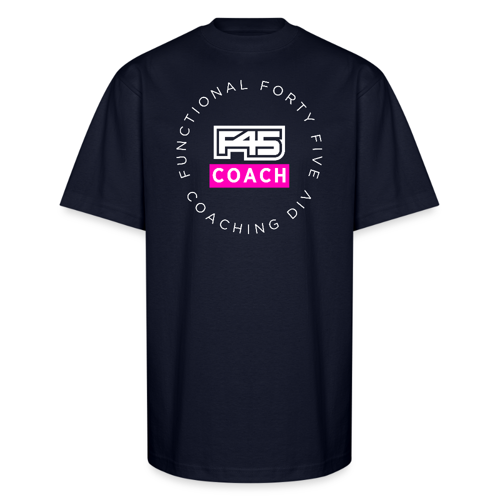 Unisex Oversized Coach T-Shirt (Pink) - navy