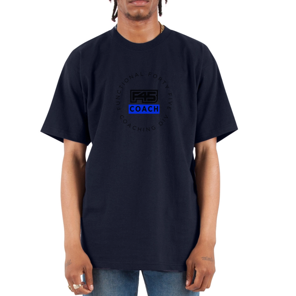 F45 Oversized Coach T-Shirt (Blue) - navy