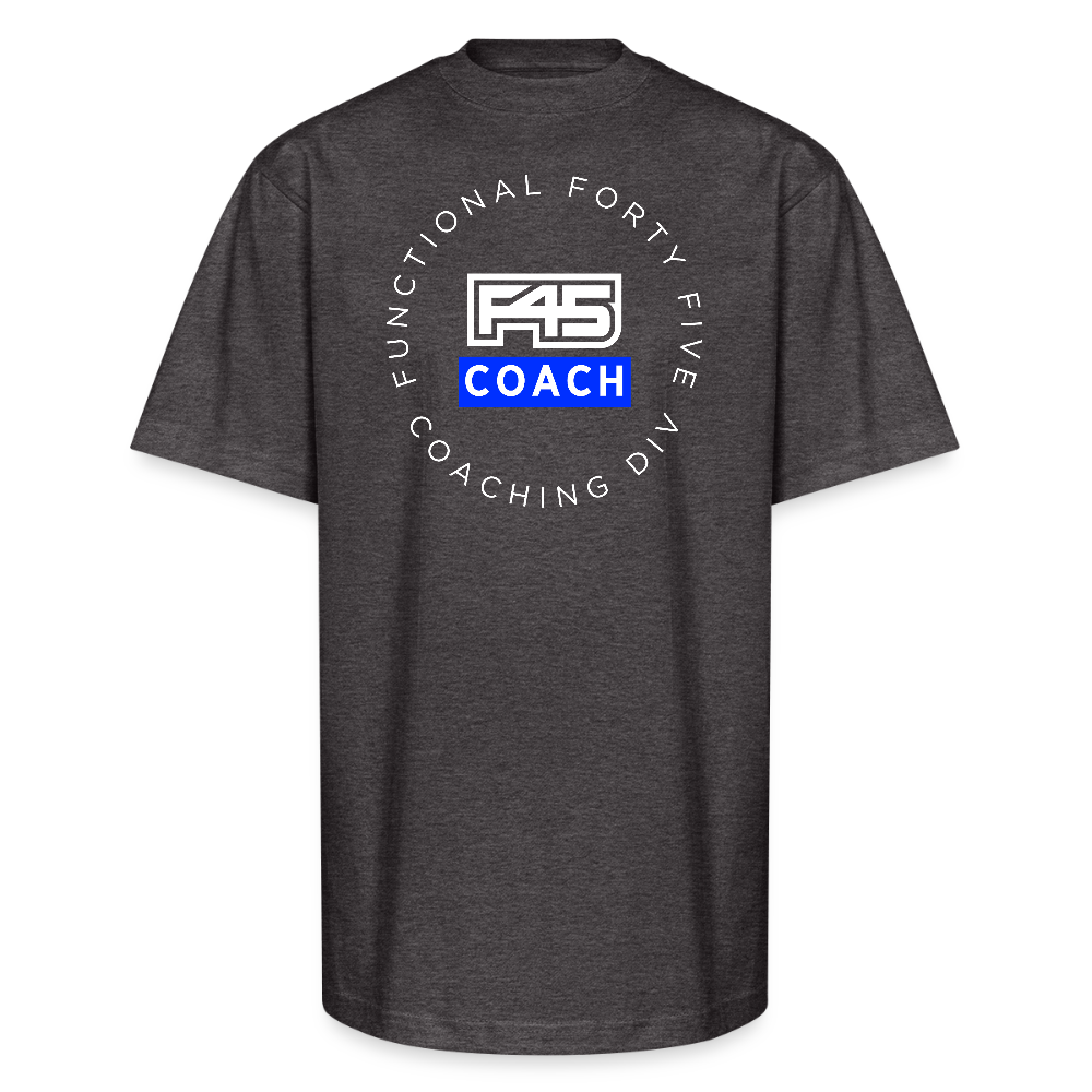 F45 Oversized Coach T-Shirt - charcoal grey