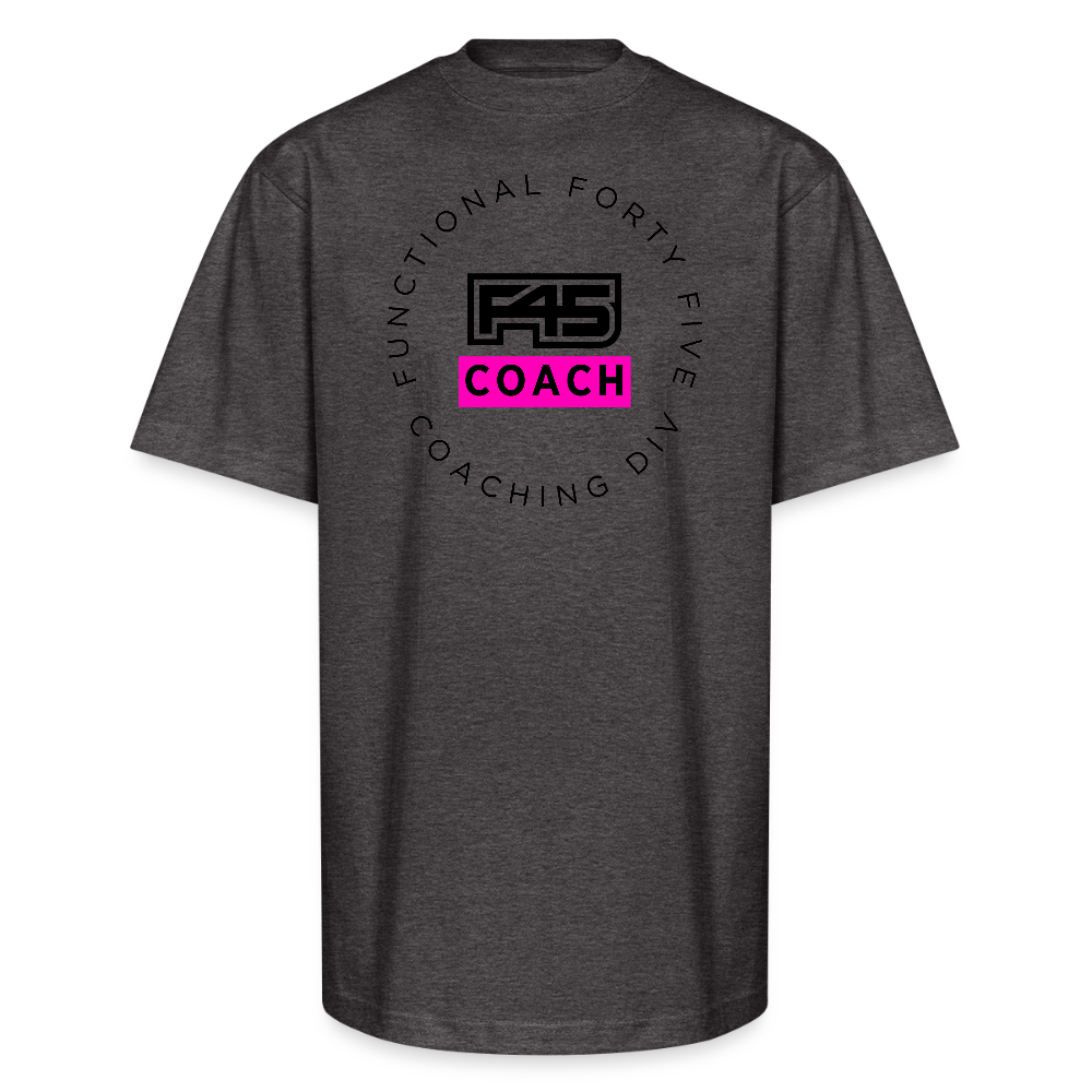 F45 Oversized Coach T-Shirt (Pink/Black) - charcoal grey