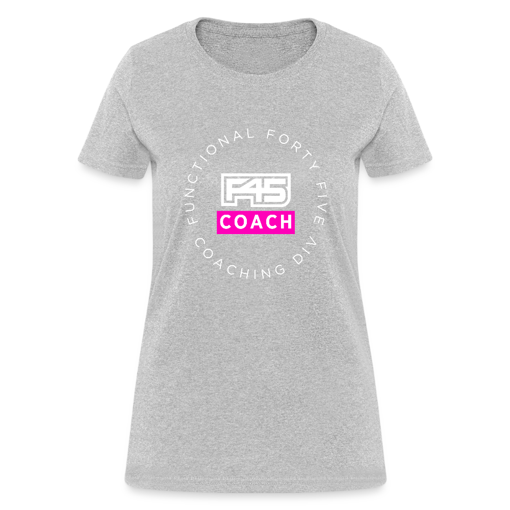 Women's Coach T-Shirt (Pink) - heather gray