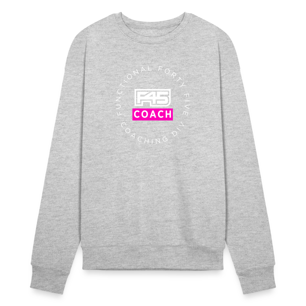 F45 Bella + Canvas Coach Sweatshirt (Pink) - heather gray