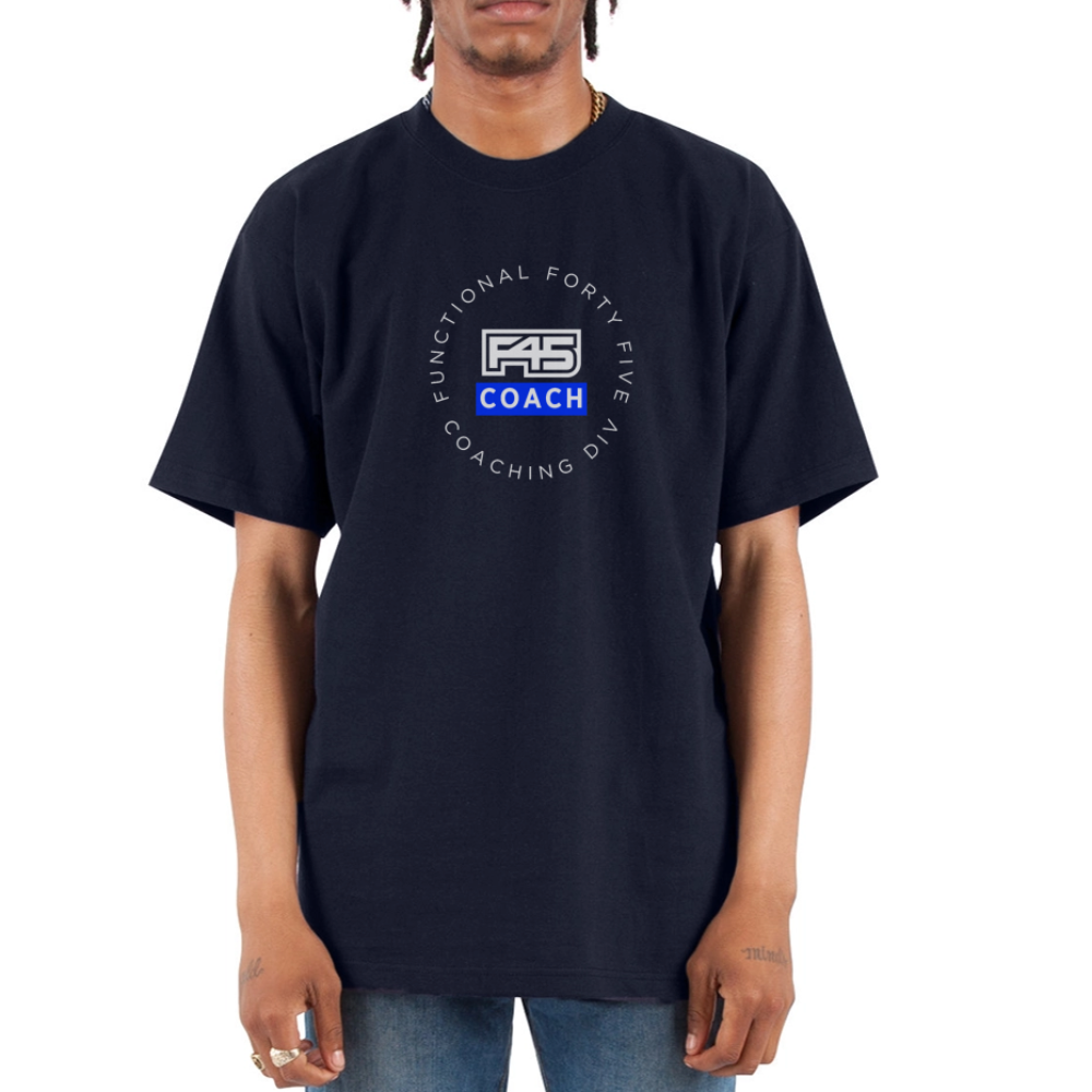 F45 Oversized Coach T-Shirt - navy