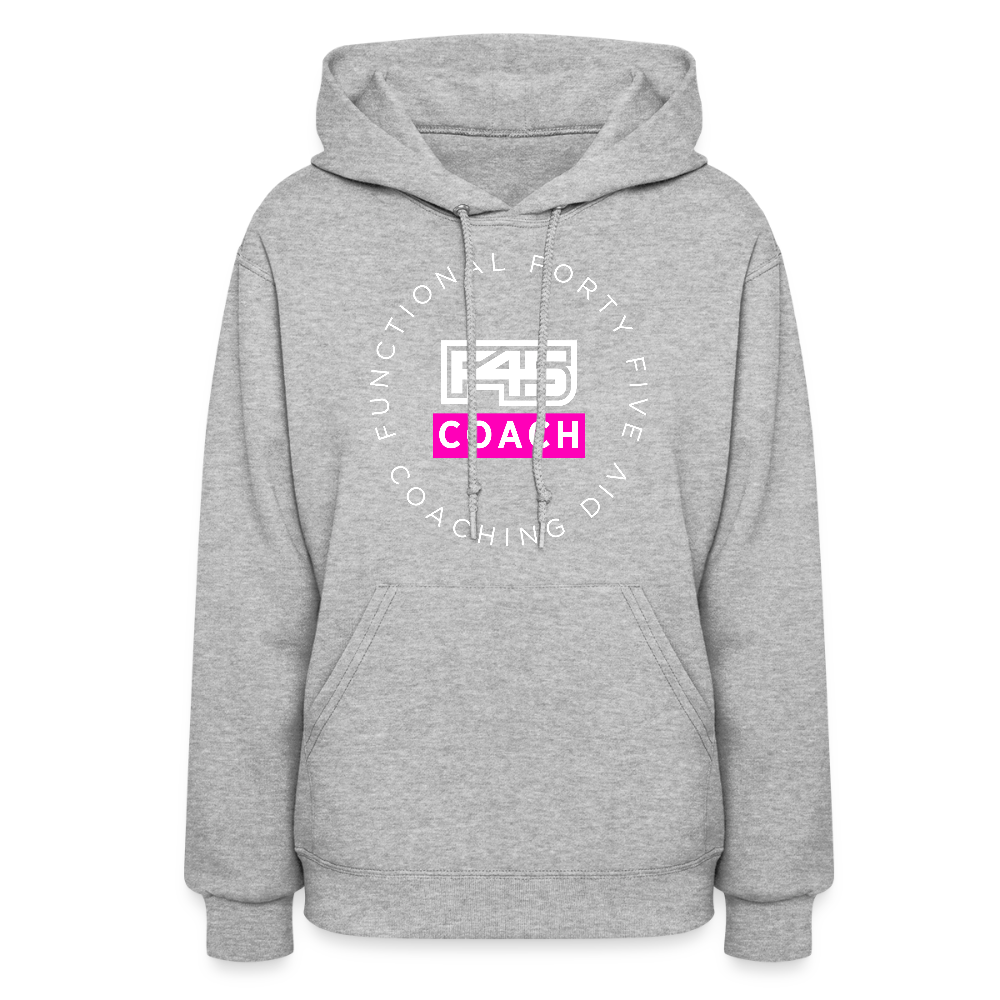 Women's Coach Hoodie (Pink) - heather gray