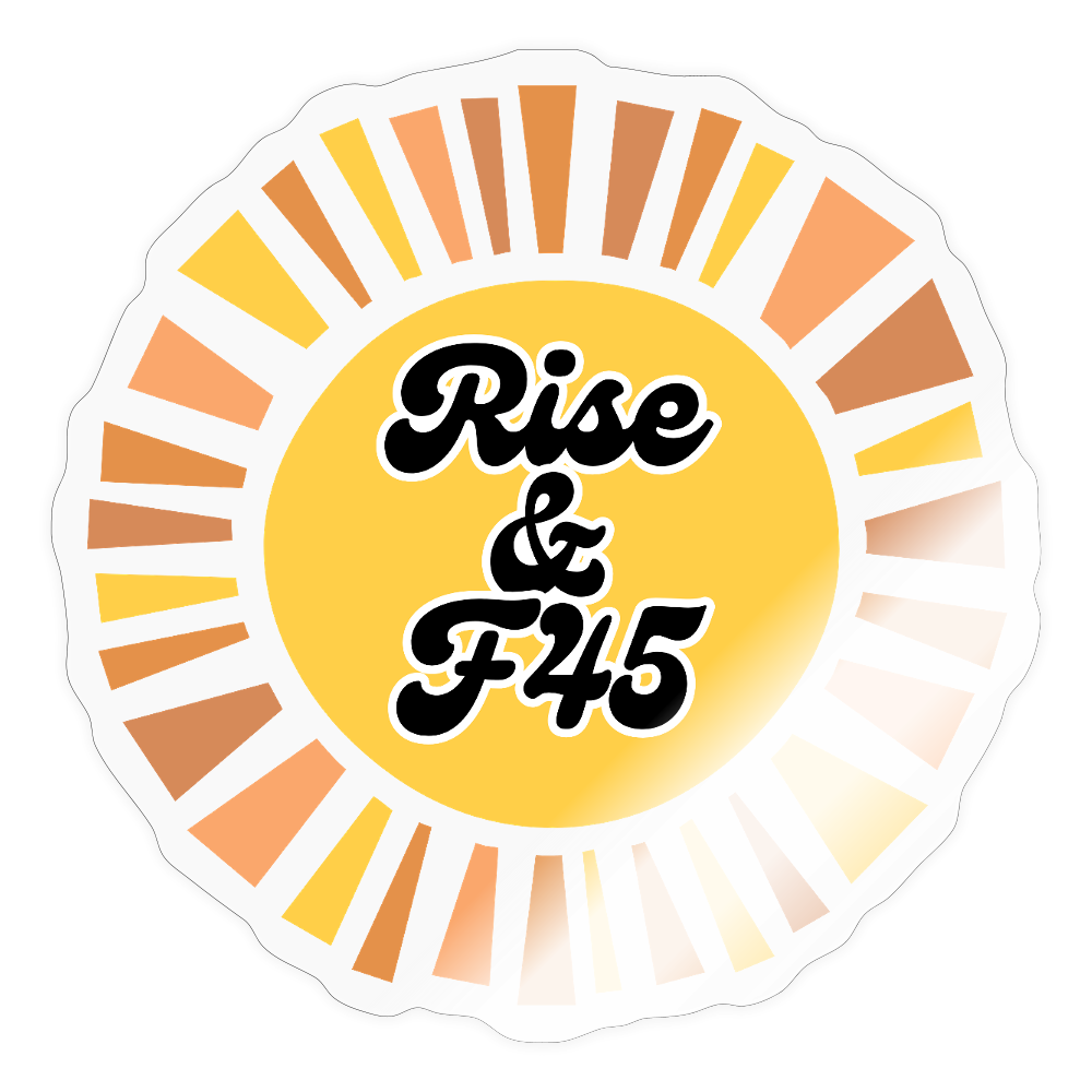 Rise & F45 Sticker - transparent glossy