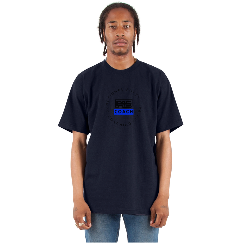 F45 Oversized Coach T-Shirt (Blue) - navy