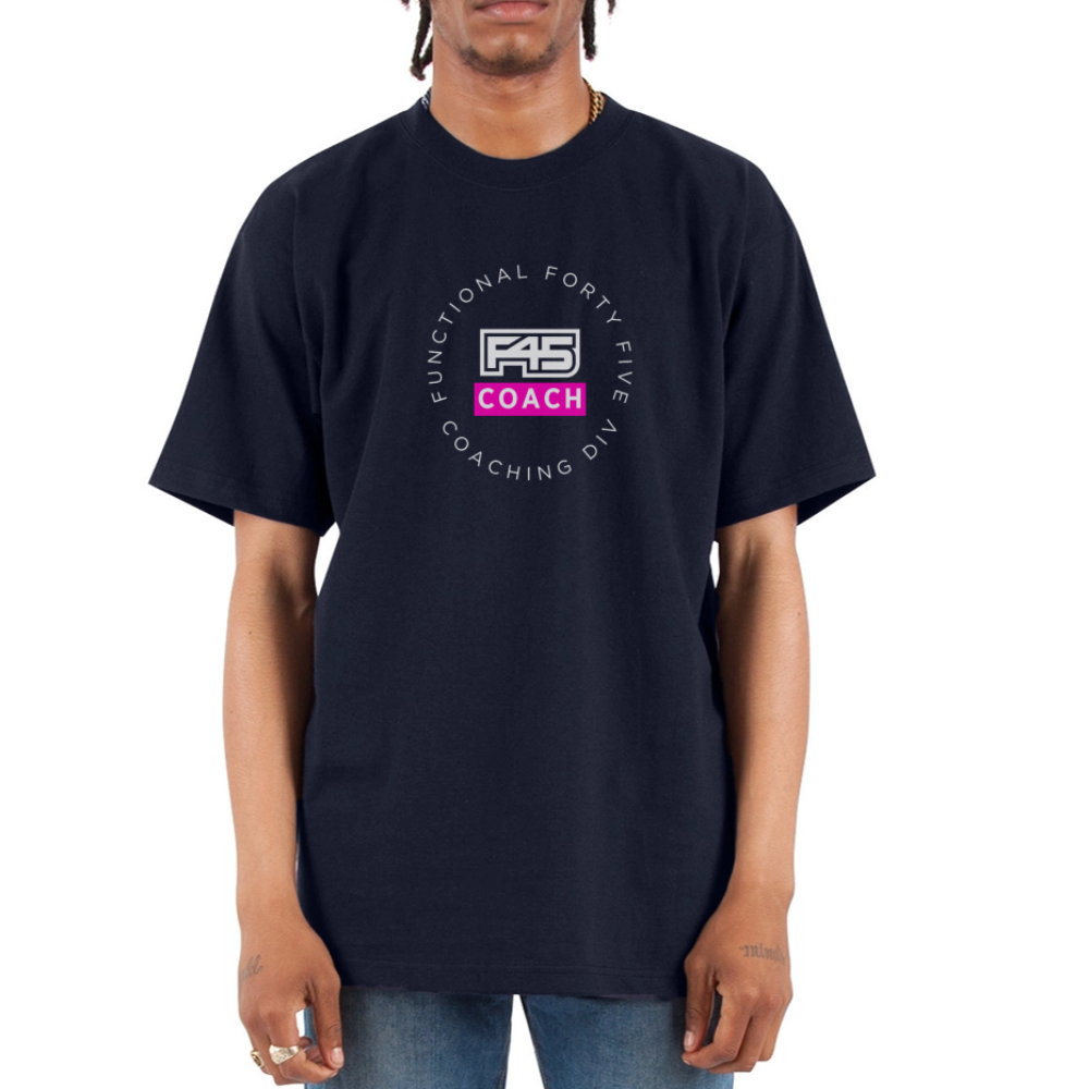 Unisex Oversized Coach T-Shirt (Pink) - navy